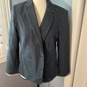 Navy and white polka dot Blazet